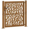 vidaXL Záhradná brána 100x100 cm odolná oceľ s pruhovým dizajnom