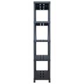 vidaXL Regál s úložnými poličkami čierny 90x40x180 cm plastový 260 kg