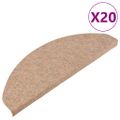 vidaXL Nášľapy na schody samolepiace 20 ks béžové 65x22,5x3,5 cm