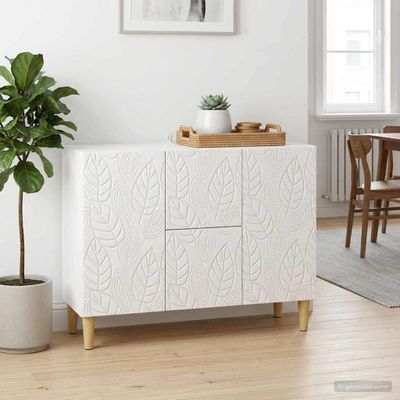 vidaXL Servírovacia skriňa Biela s vysokým leskom 89 x 34,5 x 60 cm