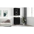 vidaXL Highboard 2 ks Čierny dub 69,5 x 34 x 180 cm Kompozitné drevo