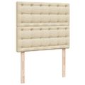 vidaXL Boxspring posteľ s matracom krémová 120x190 cm látka