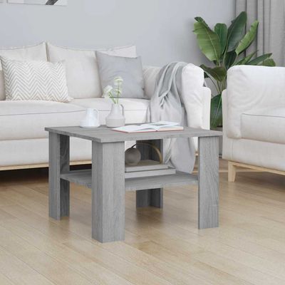 vidaXL Konferenčný stolík sivý sonoma 60x60x42 spracované drevo