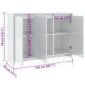 vidaXL Komoda vysoký lesk biela 102x33x75 cm kompozitné drevo