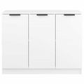 vidaXL Komoda biela 90,5x30x70 cm spracované drevo
