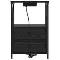 vidaXL Nočný stolík 2 ks Čierny dub 40 x 31 x 60 cm Kompozitné drevo