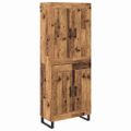 vidaXL Highboard 2 ks Staré drevo 69,5 x 34 x 180 cm