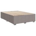 vidaXL LED boxspring posteľ s matracom Sivohnedá 140 x 200 cm Látka