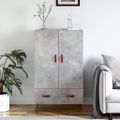 vidaXL Vysoká skrinka betónová sivá 69,5x31x115 cm kompozitné drevo