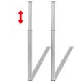 vidaXL Teleskopické stolové nohy 4 ks nerezová oceľ 710 mm-1100 mm