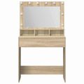 vidaXL Toaletný stolík Sonoma dub 75,5 x 41 x 135 cm Kompozitné drevo
