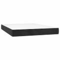 vidaXL Posteľný rám boxspring s matracom čierny 140x200 cm zamat