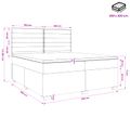 vidaXL Posteľ boxspring s matracom Tmavosivá 200 x 200 cm Látka
