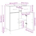 vidaXL Servírovacia skriňa Staré drevo 69,5 x 34 x 90 cm