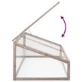 vidaXL Skleník sivý 110x56x39 cm jedľové drevo