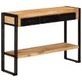 vidaXL Konzolový stolík 110x30x76 cm masívne mangové drevo