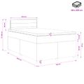 vidaXL Posteľ boxspring s matracom Čierna 120 x 200 cm Látka