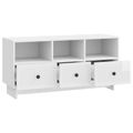 vidaXL TV skrinka Biela s vysokým leskom 102 x 34,5 x 50 cm