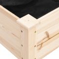 vidaXL Kvetináč s kolieskami a vložkou 118x59x80 cm jedľový masív