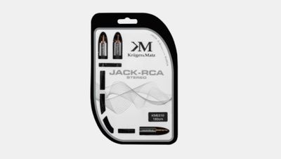 Kábel Audio Kruger&Matz KM0310 Jack 3.5-Cinch 2RCA 1,8 m