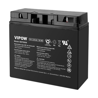 Batéria motocyklová 12 V / 25 Ah Vipow