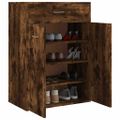 vidaXL Botník dymový dub 60x35x84 cm spracované drevo