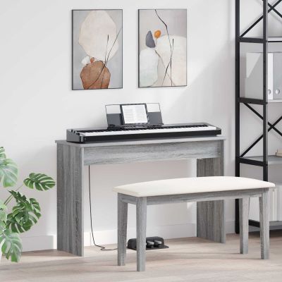 vidaXL Stojan na klávesy Sivý Sonoma 100 x 32 x 64 cm Kompozitné drevo