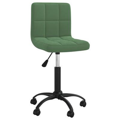 vidaXL Otočná jedálenská stolička tmavozelená zamatová