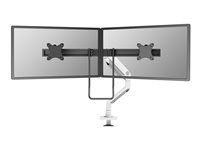 Montážna sada (montážne rameno na stôl) - plný pohyb - pre 2 LCD displeje - hliník - biela - veľkosť obrazovky: 17"-32"