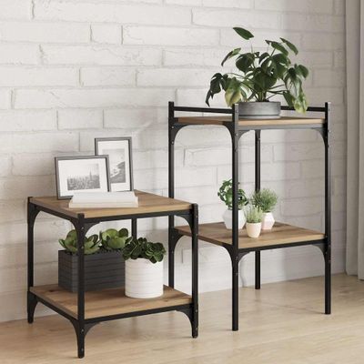 vidaXL Polica na knihy 4 pcs Hnedá 40 x 40 x 1,5 cm Kompozitné drevo