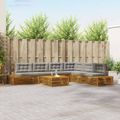 vidaXL 8 ks Záhradná súprava gaučov Masívne akáciové drevo a polyester