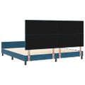 vidaXL Posteľ s pružinovým rámom Tmavomodrá 200 x 200 cm Zamat