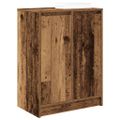 vidaXL Botník staré drevo 57x34x76 cm kompozitné drevo