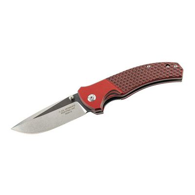 Herbertz 589412 jednoručný vreckový nôž 9cm, G10, červeno-čierna