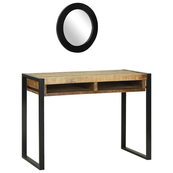 vidaXL Toaletný stolík s poličkou Hnedá 100 x 50 x 75 cm Mangový masív