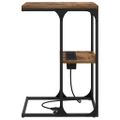 vidaXL Nočný stolík Dymová dub 41,5 x 26 x 60,5 cm Kompozitné drevo