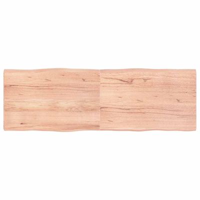 vidaXL Stolová doska svetlohnedá 180x60x(2-4)cm ošetrený masív hrany
