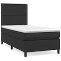 vidaXL Boxspring posteľ s matracom čierna 80x200 cm umelá koža