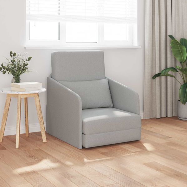 vidaXL Rozkladacia posteľ Oblá šedá 65 x 80 x 83 cm látka