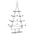vidaXL Kovový vianočný dekoratívny stromček čierny 140 cm