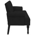 vidaXL Lavica s operadlom čierna 120x62x75,5 cm látka