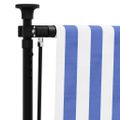 vidaXL Vonkajšia roleta modro-biela 150x270 cm látka a oceľ