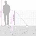 vidaXL Hexagonálny plot s stĺpom 50 x 1 m PVC potiahnutá oceľ Sivá