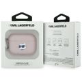 Karl Lagerfeld Monogram Choupette Head puzdro pre AirPods Pro 3 ružová