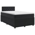 vidaXL Posteľ boxspring s matracom Čierna 120 x 190 cm Zamat