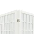 vidaXL Skladací paraván s 3 panelmi, japonský štýl 120x170 cm biely