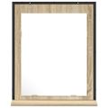 vidaXL Kúpeľňové zrkadlo s poličkou Nástenný Čierna 50 x 12 x 60 cm