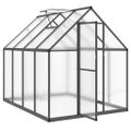 vidaXL Skleník s podkladovým rámom antracitový 224x169x195 cm hliník