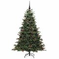 vidaXL Umelý vianočný stromček Zelená 180 cm PVC, kov a plast