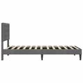 vidaXL Rám postele s čelnou doskou Tmavosivá 90 x 200 cm Zamat